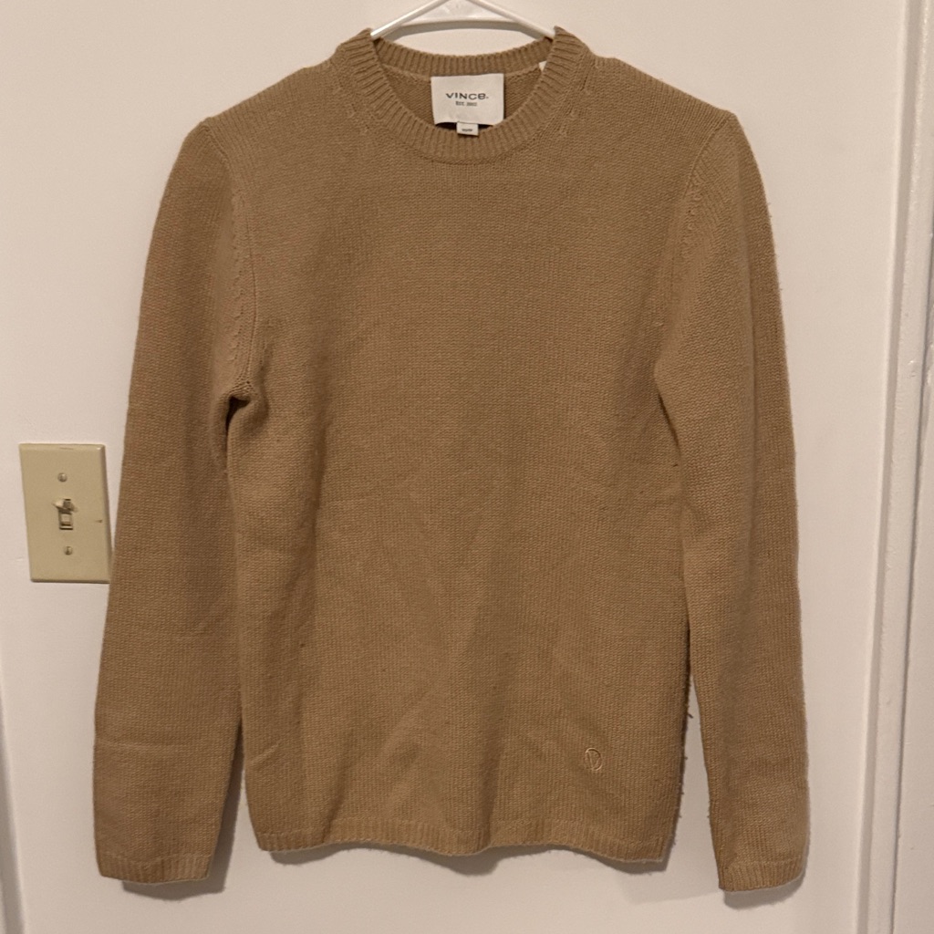 Vguc Vince 70/30 Wool Cashmere Crewneck Sweater-Beige